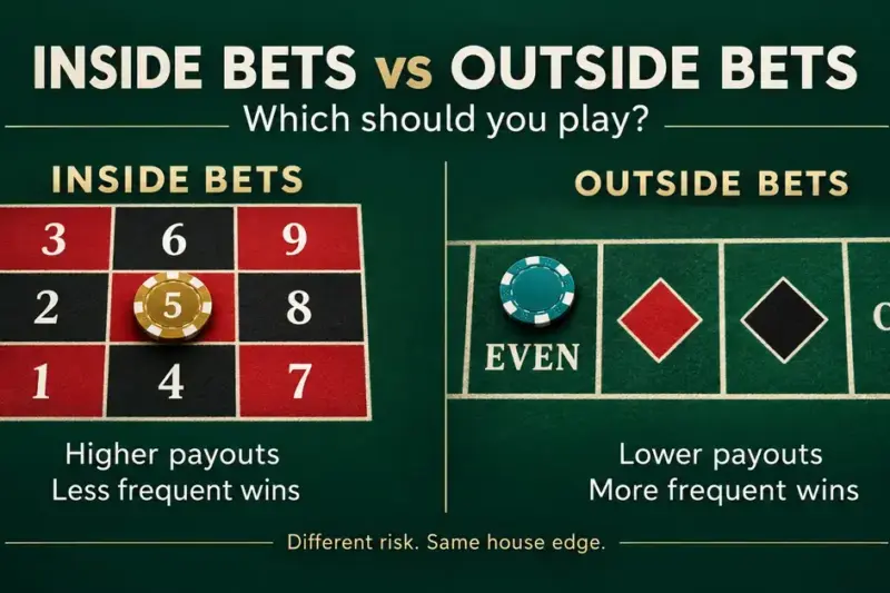 Inside Bets vs Outside Bets in Roulette: Which Should You Play?